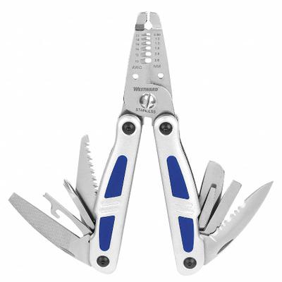 WESTWARD Multi-Tool: Multi-Tool Plier, 12 Tools, 12 Functions, 4 in Closed Lg - Multi-Tools with Fold-Out Pliers
