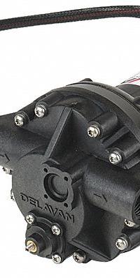 DELAVAN AG PUMPS Diaphragm Pump: Electric, 5850-111E-SB-HS, Polypropylene, Santoprene, 5 Diaphragms. Key specifications — Housing Material: Polypropylene; Brand: DELAVAN AG PUMPS.
