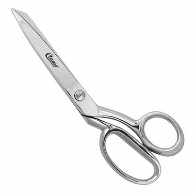 CLAUSS Carpet Shears: Right-Hand, 8 in Overall Lg, Straight, Steel, Pointed - All-Metal Offset Scissors