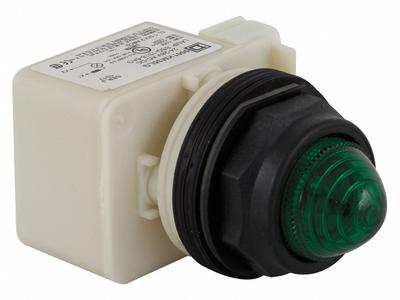 SCHNEIDER Pilot Light: 30 mm Panel Mounting Size, Green, LED - LED Pilot-Lights