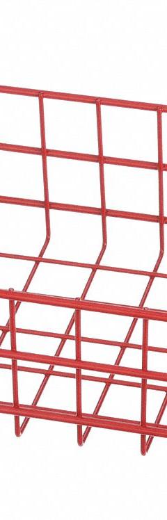 MARLIN STEEL WIRE PRODUCTS Storage Basket: Display Basket, Steel, Powder Coated, Red (MPN 923-05)
