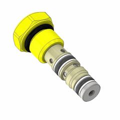 PARKER Shuttle Valve: Steel, Two-Way, C04-2 Valve Cavity Size, Pressure, 1.28 in Overall Lg, Nitrile (MPN CSH041). Key specifications — attr1012059: CSH041; attr1250696: CSH041; attr1011660: Nitrile; attr1011634: Steel; attr1011635: PARKER; attr1011636: Steel; attr1011647: 0.875; attr1011644: C04-2.
