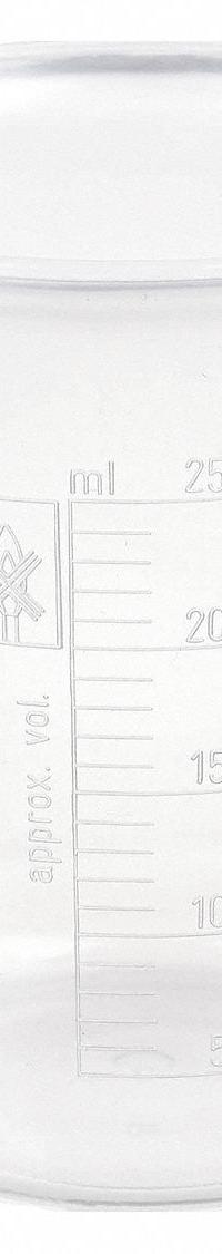 APPROVED VENDOR Beaker: Low Form, Molded Graduation, Polypropylene, Clear, 250 mL, 71 mm Outside Dia (MPN 222075-0250). Key specifications — Clarity: Clear; Graduation Style: Molded; Body Color: Colorless; Brand: APPROVED VENDOR; Product Type: Beaker; Includes Graduations: Yes; Beaker Type: Low Form.