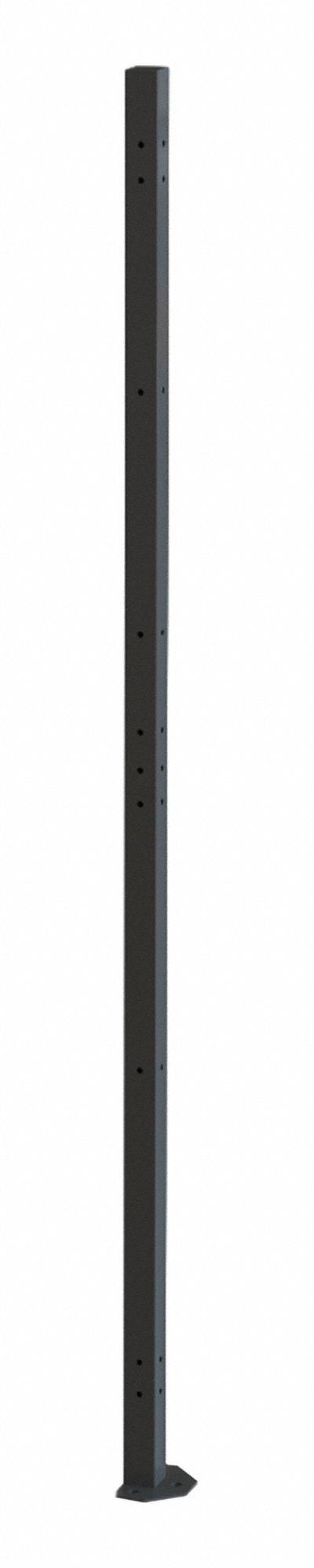FOLDING GUARD Universal Post: 84 in H, Black, Powder-Coated - Folding Guard Quick-Assemble Adaptable Welded-Wire Partition Components
