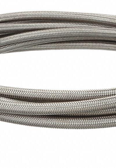 AEROQUIP SS Braided PTFE Hose x 50 ft: 33/64 in Hose Inside Dia., 50 ft Hose Lg - Bulk Air-Compressor Discharge Hoses without Fittings