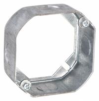 RACO Extension Ring: Steel, Gray, For 2 Gangs, 1.5 in Overall Dp, 4 in Overall Wd, 4 in Overall Lg (MPN 128). Key specifications — Brand: RACO; For Number of Gangs: 2; Accessory Type: Extension Ring; Color: Gray; Material: Steel.