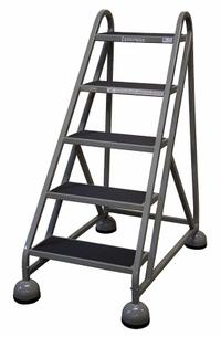 COTTERMAN Rolling Ladder: 3.8 ft Platform Ht, Assembled, Steel, Wt-Actuated Auto-Lock, Ribbed (MPN ST-500 A2 C1 P5). Key specifications — Includes Handrails: Handrails Not Included; Material: Steel; Brand: COTTERMAN; Color: Gray.