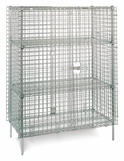 INSTOCK Stationary Security Unit: 48 in Overall Lg, 24 in Overall Wd, 5 5/8 ft Overall Ht - Lab Carts