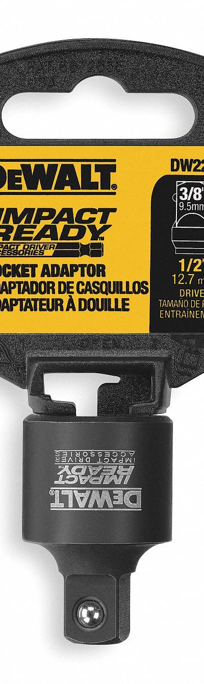 DEWALT Socket Adapter: 1/2 in Input Drive Size - 1/2" Drive Impact Socket Adapters