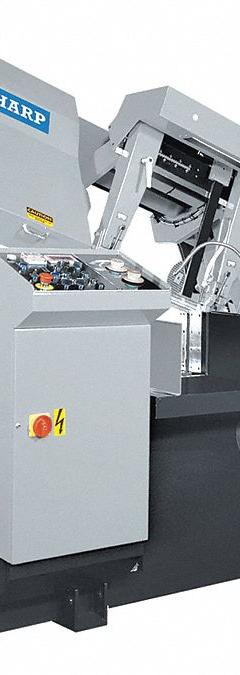 SHARP Band Saw: Horizontal, 220V AC, 13 in x 12 in, 50 to 330 SFPM, 0°, 17.0 A, 3 Phase (MPN SW-120A). Key specifications — attr312952: 0°; attr312955: Horizontal; attr312950: 13 in x 12 in; attr312951: 50 to 330 SFPM; attr312953: 17.0 A; attr312954: 3; attr325082: SHARP.