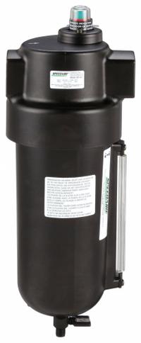 SPEEDAIRE Pneumatic Oil Filter: Coalescing, 1 in NPT, 0.01 micron, 125 cfm, 250 psi Max Op Pressure (MPN 4ZL19). Key specifications — attr110055: Heavy Duty; attr110008: SPEEDAIRE.