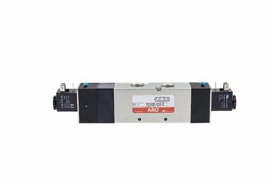 ARO Solenoid Air Control Valve: MaxAir, Four-Way / Three-Position, 24V DC, 1/2 in Female NPT - ARO MaxAir Series Solenoid-Operated Inline Air Control Valves