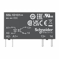 SCHNEIDER Solid State Relay: 2 A Current Rating, 15 to 30V DC, Pin Termination (MPN SSL1A12BDR). Key specifications — attr917425: Pins; attr917448: Socket; attr917409: SCHNEIDER.