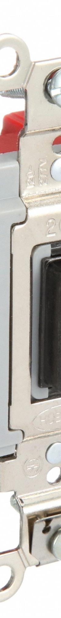HUBBELL Wall Switch: Toggle Switch, Double Pole/Double Throw, Maintained, Black, 120/277V AC, 20 A (MPN HBL1386L). Key specifications — Illuminated: No; Voltage Rating: 120/277V AC.