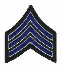 HEROS PRIDE Embroidered Patch: SGT, 3 1/2 in, Black, Polyester/Rayon, Rank Insignia, 1 PR (MPN 5425S). Key specifications — attr188498: 3-1/2 in; attr188499: Black; attr188500: Rayon; attr188503: SGT; attr193746: HEROS PRIDE.