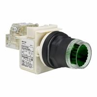 SCHNEIDER Extended Push Button: Green, 30 mm Mounting Size, Non-Metallic, Momentary (MPN 9001SK2L1G). Key specifications — Brand: SCHNEIDER; Action: Momentary; Series: 9001SK; Push Button Material Type: Non-Metallic.
