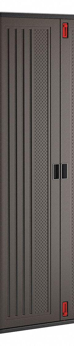 SUNCAST Storage Cabinet: 40 in x 20 1/4 in x 80 1/4 in, 4 Adj Shelves, Recessed Pull & Padlock Hasp (MPN BMCCPD8004). Key specifications — attr87767: Unassembled; attr87766: Gray; attr66503: SUNCAST.