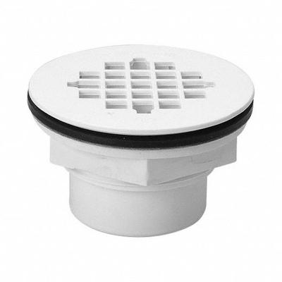 APPROVED VENDOR Shower Drain: Plastic, 2 in Overall Dia, 2 5/8 in Overall Ht - Pan & Tile-In Shower Drains