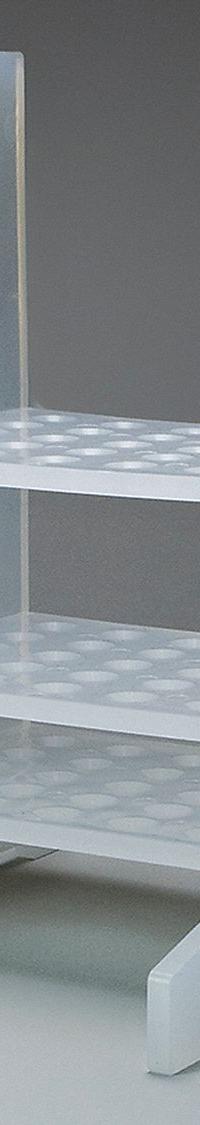 Tube Rack: 8 3/8 in Overall Wd, 9 7/8 in Overall Ht, 5 7/8 in Overall Lg, Polypropylene, White (MPN F18981-0001). Key specifications — Material: Polypropylene; Mounting Location: Benchtop; Color: White; Product Type: Thermometer Rack; Total Holding Capacity: (25) Places; Brand: SP SCIENCEWARE.