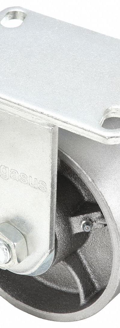 APPROVED VENDOR Plate Caster: Corrosion-Resistant, Rigid, Iron, 6 in Wheel Dia, 3 in Wheel Wd - Heavy-Duty General-Purpose Kingpinless Plate Casters