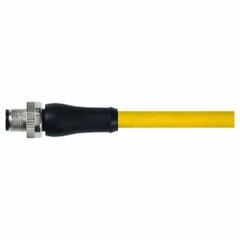 Cordset: M12 Male Straight X Bare Wire, 5 Pins, Yellow, TPE, 10 m Cable Lg, 12 A Max Current (A) (MPN 7700-P4201-U0D1000). Key specifications — Cable Jacket Color: Yellow; End 1 Gender: Male; End 1 Mounting Orientation: Straight; End 2 Connection Type: Bare Wire; IP Rating: IP66K; Brand: MURRELEKTRONIK; Wire Size: 16 AWG; Cable Jacket Material: TPE.