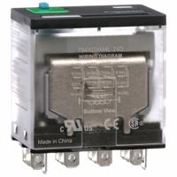 SCHNEIDER General Purpose Relay: Socket Mounted, 15 A Current Rating, 24V DC, 4PDT, F Socket (MPN 784XDXM4L-24D). Key specifications — Brand: SCHNEIDER; Base Type: Square; Mounting Style: Socket; Electrical Connection: Faston Terminal; Manufacturer Part Number: 784XDXM4L-24D; Operating Current: 10 A at 151/277V; Series: 784 Series.