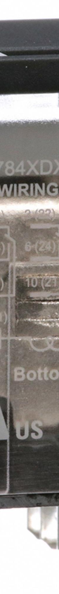 SCHNEIDER General Purpose Relay: Socket Mounted, 15 A Current Rating, 24V DC, 4PDT, F Socket (MPN 784XDXM4L-24D). Key specifications — Brand: SCHNEIDER; Base Type: Square; Mounting Style: Socket; Electrical Connection: Faston Terminal; Manufacturer Part Number: 784XDXM4L-24D; Operating Current: 10 A at 151/277V; Series: 784 Series.