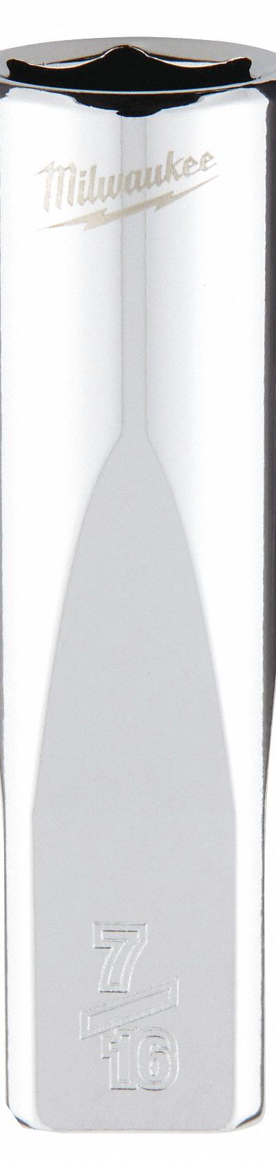 MILWAUKEE Deep Well Socket: SAE - Anti-Roll Hand Sockets