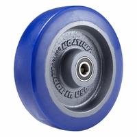HAMILTON Caster Wheel: 8 in Wheel Dia., 2 in Wheel Wd, Polyurethane, 1,650 lb Load Rating, Cast Iron (MPN W-821-EGB-3/4). Key specifications — Brand: HAMILTON; Tread Shape: Ergo-Glide; Wheel/Tread Color: Blue.