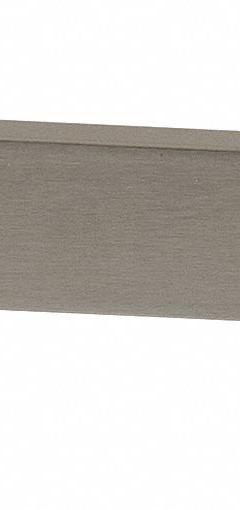 ECONOCO Straight Arm: Single, 2 in Slot Spacing, 1 in Slot Lg, 1/4 in x 12 in x 3 in, Satin-Chrome (MPN RR/12-SC). Key specifications — Product Type: Rectangular Faceout; Color: Silver; For Display Type: Heavy-Duty 1/8 in Thick Recessed Standards; Material: Steel; Duty Rating: Heavy Duty; Brand: ECONOCO; Finish: Satin-Chrome; Mounting Type: Hanging.