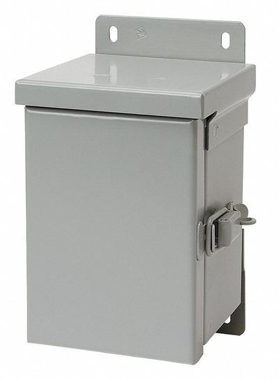 HOFFMAN Enclosure: Steel, 8 in x 6 in x 4 in, 3R, Solid Cover, Hinged, Included - Steel Enclosures with Hinged Covers