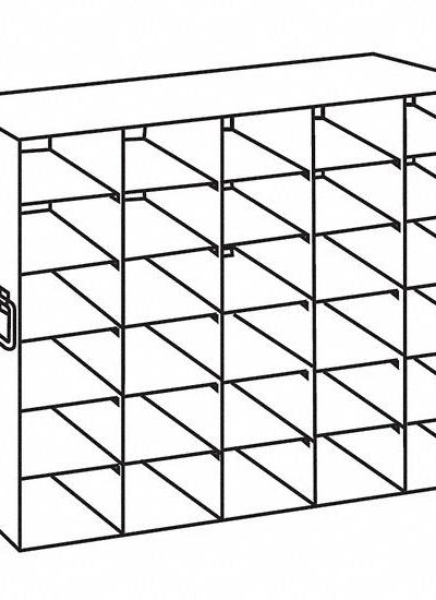 COLE-PARMER Upright Freezer Rack: 18 1/2 in Overall Lg, 5 3/4 in Overall Wd, Stainless Steel - Cold Storage Racks
