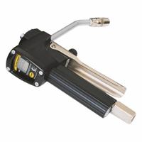 GRACO VALVE METERED GREASE METRIC: Manual, Digital, 36 oz/min Max. Flow Rate, Pressure Activated (MPN 233933). Key specifications — Nozzle Body Material: Stainless Steel; Brand: GRACO; Spout Connection Type: NPT; Spout Material: Stainless Steel; Compatible NLGI Viscosity Grade: 2; Nozzle Extension Type: Rigid.