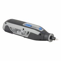 DREMEL Rotary Tool Kit: 25,000 RPM Max. Speed, Variable Speed, 1/8 in Collet Size, 4V DC (MPN 7760-N/10). Key specifications — attr1254970: No; attr1254975: Variable Speed; attr1322525: 0 Batteries, 1 Charger.