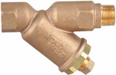 APOLLO Y Strainer: 1 in, NPT, Mesh, 0.0331 in Screen Size, Bronze, PTFE, 4 in Ht, 4 3/4 in Lg (MPN 59LF405P2). Key specifications — Brand: APOLLO; Seal Material: PTFE; Manufacturer Part Number: 59LF405P2; Screen Material: 304 Stainless Steel.