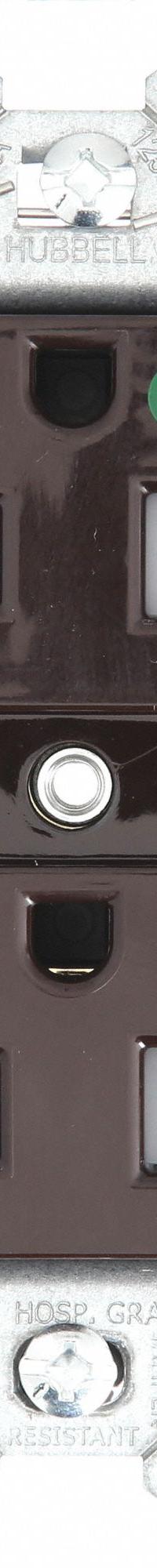 HUBBELL Receptacle: Hospital Grade Fed. Spec., Duplex, 5-15R, Brown, 125V AC, 15 A, 2 Pole / 3 Wire (MPN SNAP8200TRA)