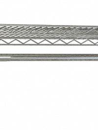 QUANTUM STORAGE SYSTEMS Shelf Hanger/Rail Rod: 60 in W x 1 in H, Steel, Stainless Steel, Silver (MPN GR60S). Key specifications — Brand: QUANTUM STORAGE SYSTEMS; Material: Steel; Finish: Stainless Steel; Color: Silver.