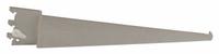 ECONOCO Shelving Bracket: Single, 1 in Slot Spacing, 1/2 in Slot Lg, 1/8 in x 12 in x 3 in, Silver (MPN GHSR12/SC). Key specifications — Product Type: Right Offset Shelf Bracket; Color: Silver; For Display Type: Single Slotted Standards; Material: Steel; Duty Rating: Heavy Duty; Brand: ECONOCO; Finish: Satin-Chrome; Mounting Type: Hanging.