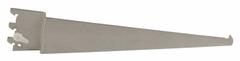 ECONOCO Shelving Bracket: Single, 1 in Slot Spacing, 1/2 in Slot Lg, 1/8 in x 12 in x 3 in, Silver (MPN GHSR12/SC). Key specifications — Product Type: Right Offset Shelf Bracket; Color: Silver; For Display Type: Single Slotted Standards; Material: Steel; Duty Rating: Heavy Duty; Brand: ECONOCO; Finish: Satin-Chrome; Mounting Type: Hanging.