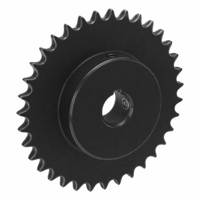 TSUBAKI Single Strand Sprocket: 40, For 1/2 in Chain Pitch, 1 in Bore Dia, 35 Teeth - Size 40 Fixed-Bore Roller Chain Sprockets