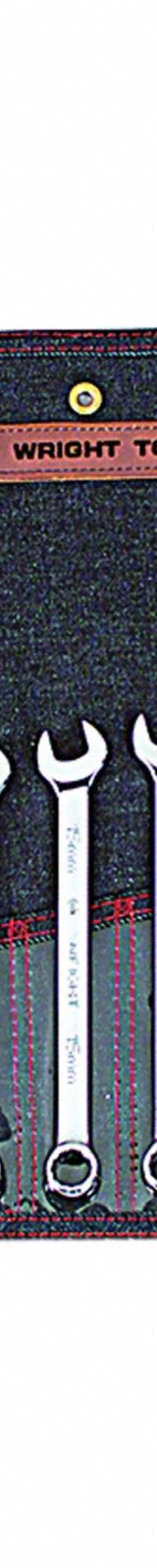 WRIGHT Wrench Set: Steel, Full Polish, 15 Tools, 15 Range of Head Sizes, 15° Head Offset Angle, Std (MPN 952). Key specifications — attr309520: Full Polish; attr309519: Steel; attr309509: 15; attr324929: WRIGHT; attr309512: Tool Roll; attr309522: No; attr309533: Yes.