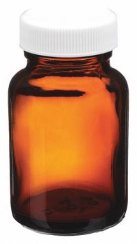 WHEATON Sampling Bottle: 60 mL, 33-400 mm, Amber, 24 Bottles, 44 mm Body Dia, Soda Lime Glass (MPN W216946). Key specifications — attr1370671: WHEATON; attr1370712: No; attr1370699: None; attr1370703: Amber; attr1370700: 33-400 mm.