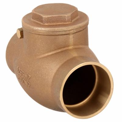 APPROVED VENDOR Swing Check Valve: Swing, Inline Valve Body, 3 in Pipe Size, Sweat x Sweat - Bronze Inline Swing Check Valves