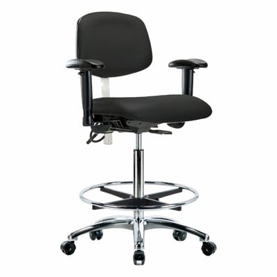 APPROVED VENDOR ESD/Cleanroom Task Chair: Vinyl, Arms Included, Ht Range 26 1/4 in to 36 in - Vinyl ESD & Cleanroom Chairs