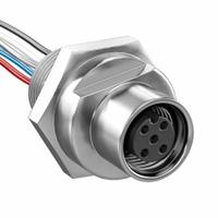 BRAD HARRISON Receptacle with Leads: 1/4 in Female – Front Mounting Receptacle, 4 Pins (MPN 7R4A00A19A120). Key specifications — Cable Jacket Material: PVC; IP Rating: IP67; NEMA Rating: 6P; Brand: BRAD HARRISON; Wire Size: 22 AWG.