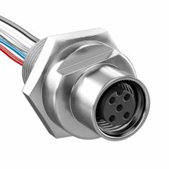 BRAD HARRISON Receptacle with Leads: 1/4 in Female – Front Mounting Receptacle, 4 Pins (MPN 7R4A00A19A120). Key specifications — Cable Jacket Material: PVC; IP Rating: IP67; NEMA Rating: 6P; Brand: BRAD HARRISON; Wire Size: 22 AWG.