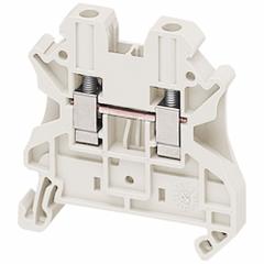 SCHNEIDER Terminal Block: DIN Rail Mounting Type, Screw Clamp Wire Termination, 2 Wire Terminals (MPN NSYTRV42WH). Key specifications — Brand: SCHNEIDER; For Minimum Wire Size: 26 AWG.