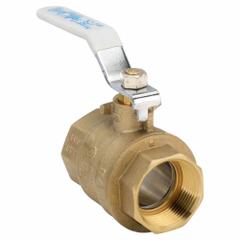 APOLLO Manual Two-Way Ball Valve: 1 1/4 in, Brass, Straight, FNPT x FNPT, Full Port Ball Port (MPN 94ALF-106-01A). Key specifications — Brand: APOLLO; Handle: Lever.