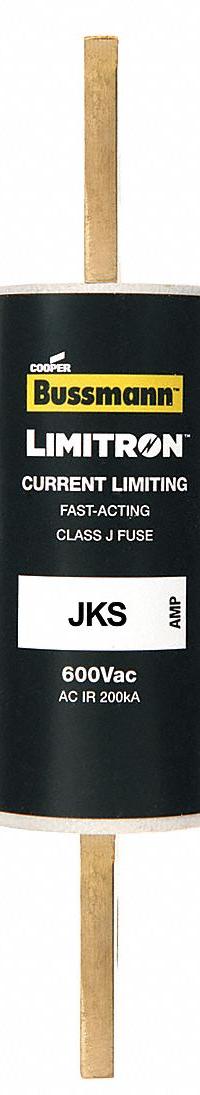 BUSSMANN Fuse: JKS Series, Class J, Bolt-On Body, Fast-Acting, 175 A, 600 V AC, Non-Indicating (MPN JKS-175). Key specifications — Series: JKS; Brand: BUSSMANN.