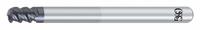 OSG Corner Radius End Mill: Carbide, WXS Coated, 3 Flute, 4 mm Mill Dia, 6 mm LOC, 1 mm Rad (MPN 3092041)